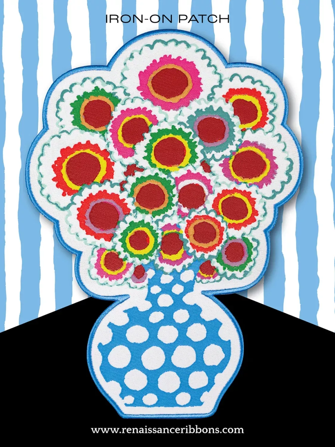 Kaffe Fassett And Oliso Bouquet Iron On Patch 5 x 7 Inch