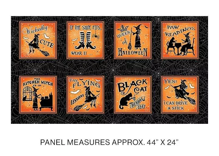 Kanvas Halloween Spirit Glow In The Dark KAS12544G-12 Witching Hour Boxes Black Panel ^