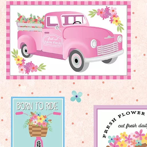 Kanvas Studio Enjoy The Ride Patchwork Fabric ONLINE PURCHASE ONLY