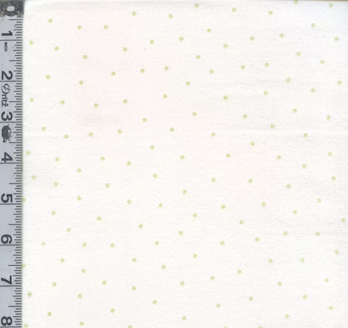 KB Basics Flannel - Small Dot White/Soft Green