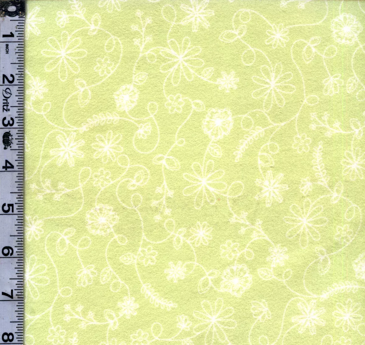 KB Basics Flannel - Swirl Floral Soft Green
