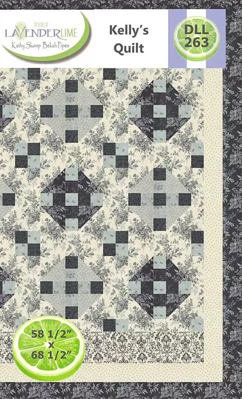 Kelly's Quilt : Pattern Featuring 3 Sisters Breathtaking Blues fabric - #DLL 263 - Designs By Lavender Lime
