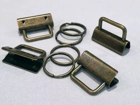 Key Fob Hardware Antique Brass LGD715+