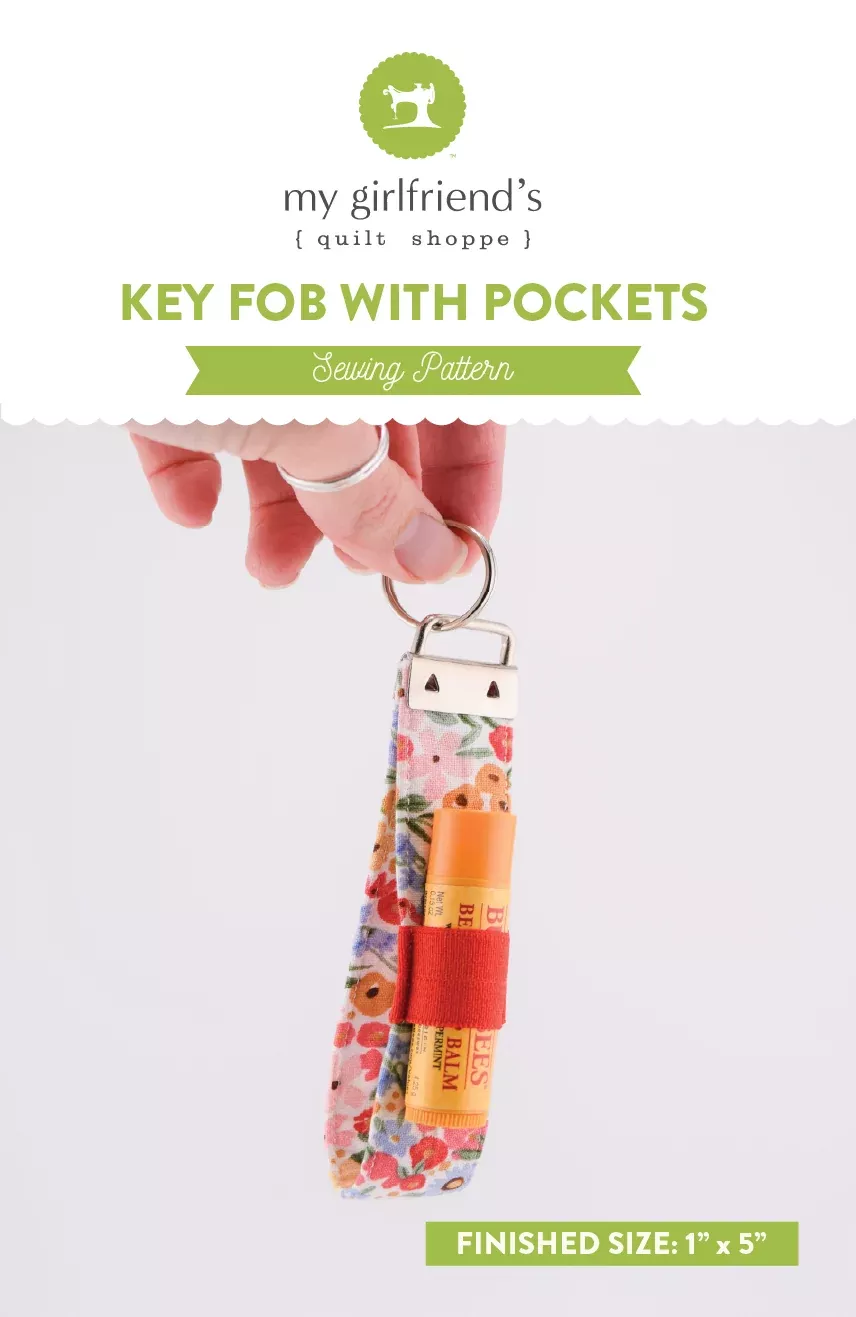 Key Fob with Pockets (Downloadable Sewing Pattern)