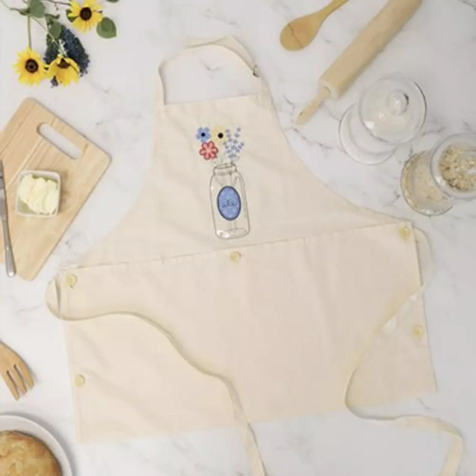 Kimberbell Adult Adjustable Strap Apron- Buttermilk