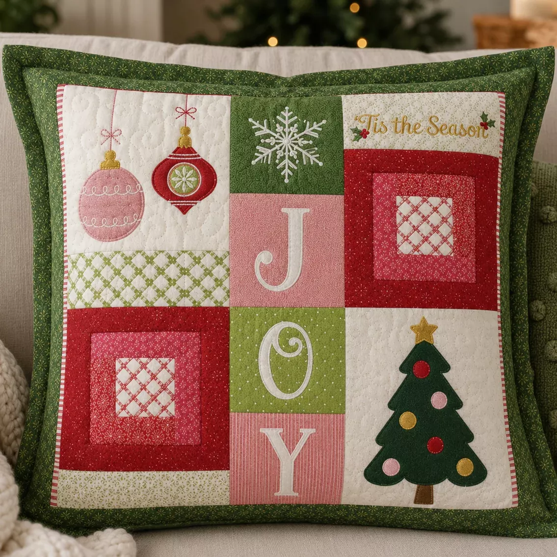 Kimberbell Season of Joy 22" Pillow Fabric Kit (Preorder)
