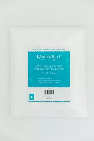 Kimberbell Wash-away Embroidery Stabilizer 12in Pre-cuts KDST122 .