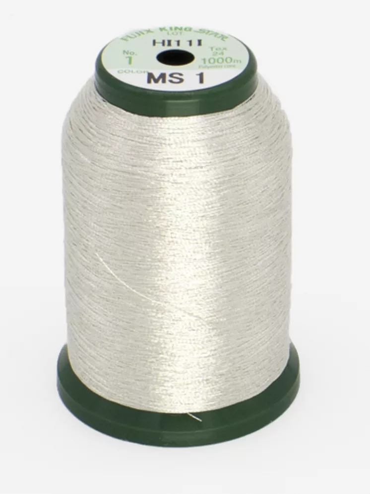 KingStar Metallic Embroidery Thread - Silver