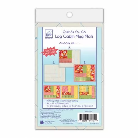 Kit Q Quilt As You Go Mug Mats Log Cabin