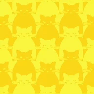 Kitty Kitty : Yellow Tonal Cat - #8585-44 - By Yolanda Fundora