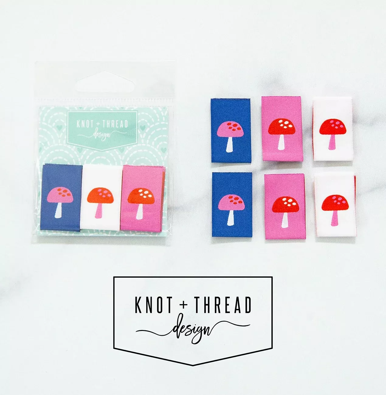 Knot & Thread Design | Mushroom Labels - 6 pack