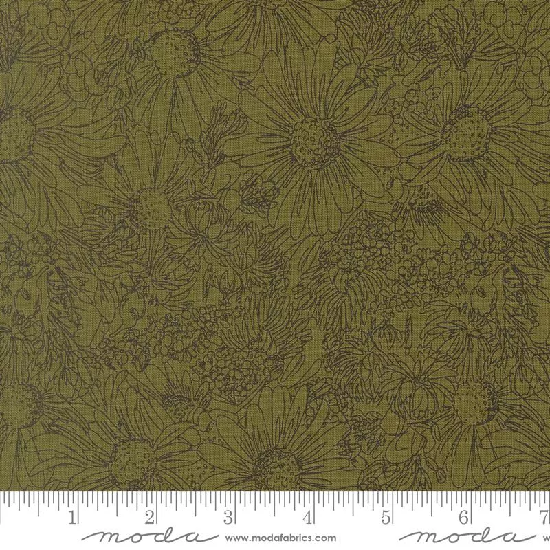 Ladybug Whimsy : Pen Ink Flowers Grass - #48444-17 - Gingiber