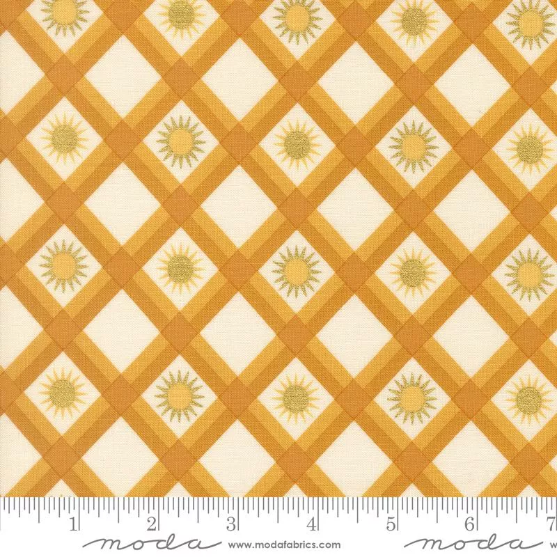 Ladybug Whimsy : Plaid Sunshine Metal Golden - #48447-13M - Gingiber