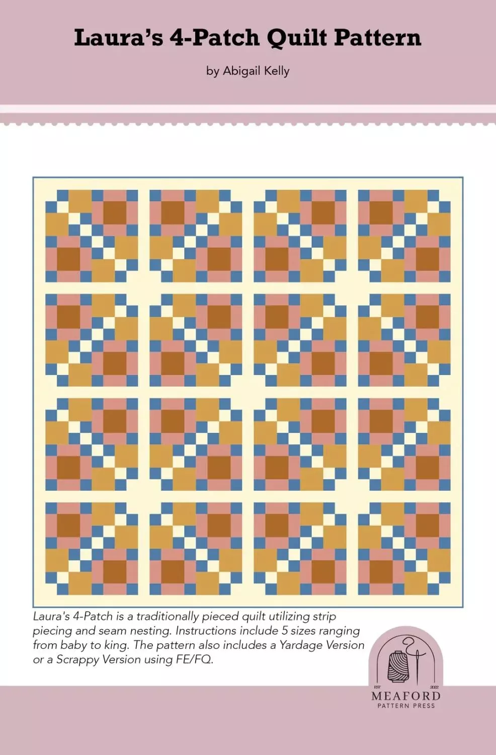 Laura's 4-Patch Quilt PATTERN - From Lake Loop Shop Hop 2025
