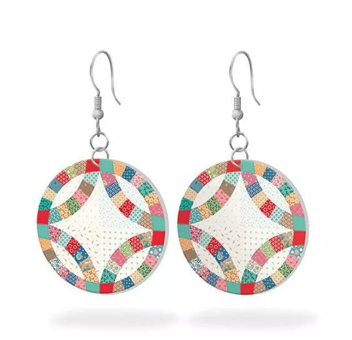 Leather Circle Earrings Home Town