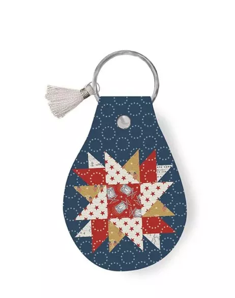 Leather Circle Key Chain Independence