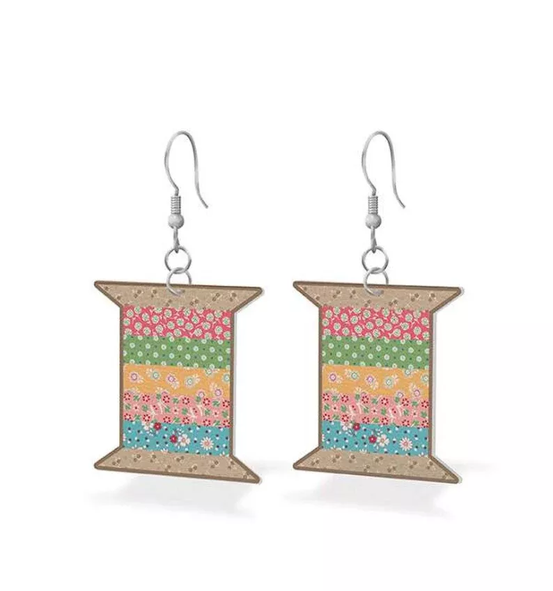 Leather Spool Earrings Mercantile