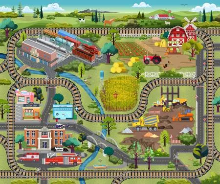 Let's Go Digital 36" Canvas Play Mat