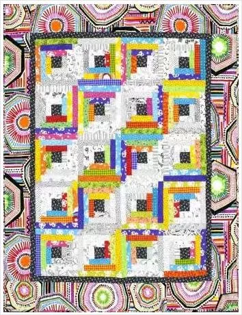 Lickety Split Log Cabin PATTERN by Jean Ann Wright for Cut Loose Press - CLPJAW004