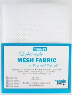 Lightweight Mesh Fabric 18in x 54in White