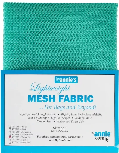 Lightweight Mesh Fabric by Annie's - Turquoise