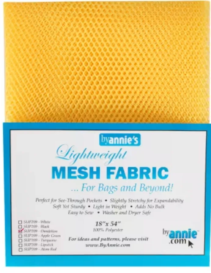 Lightweight Mesh Fabric - Dandelion - 18x54in