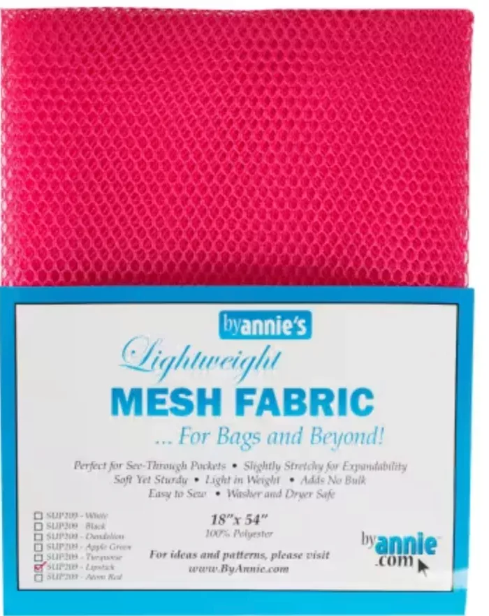 Lightweight Mesh Fabric - Lipstick - 18x54in