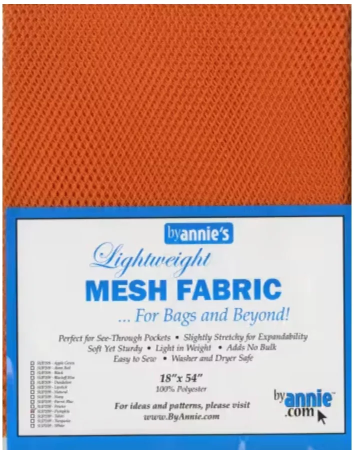 Lightweight Mesh Fabric - Pumpkin - 18x54in