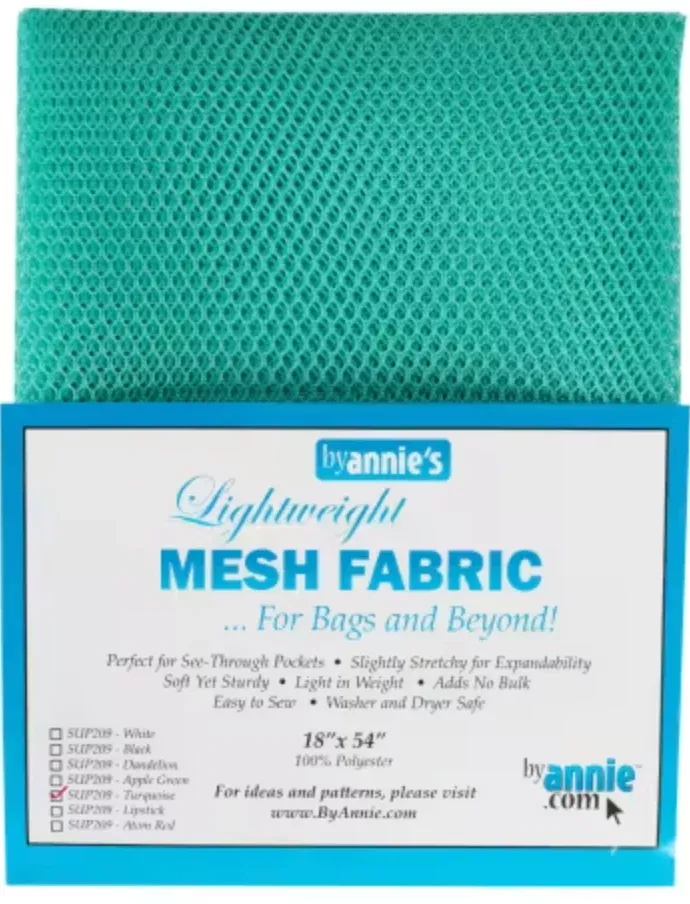 Lightweight Mesh Fabric - Tuquoise- 18x54in