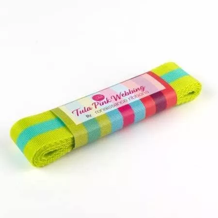 Lime Tula Pink Webbing 1-1/2″