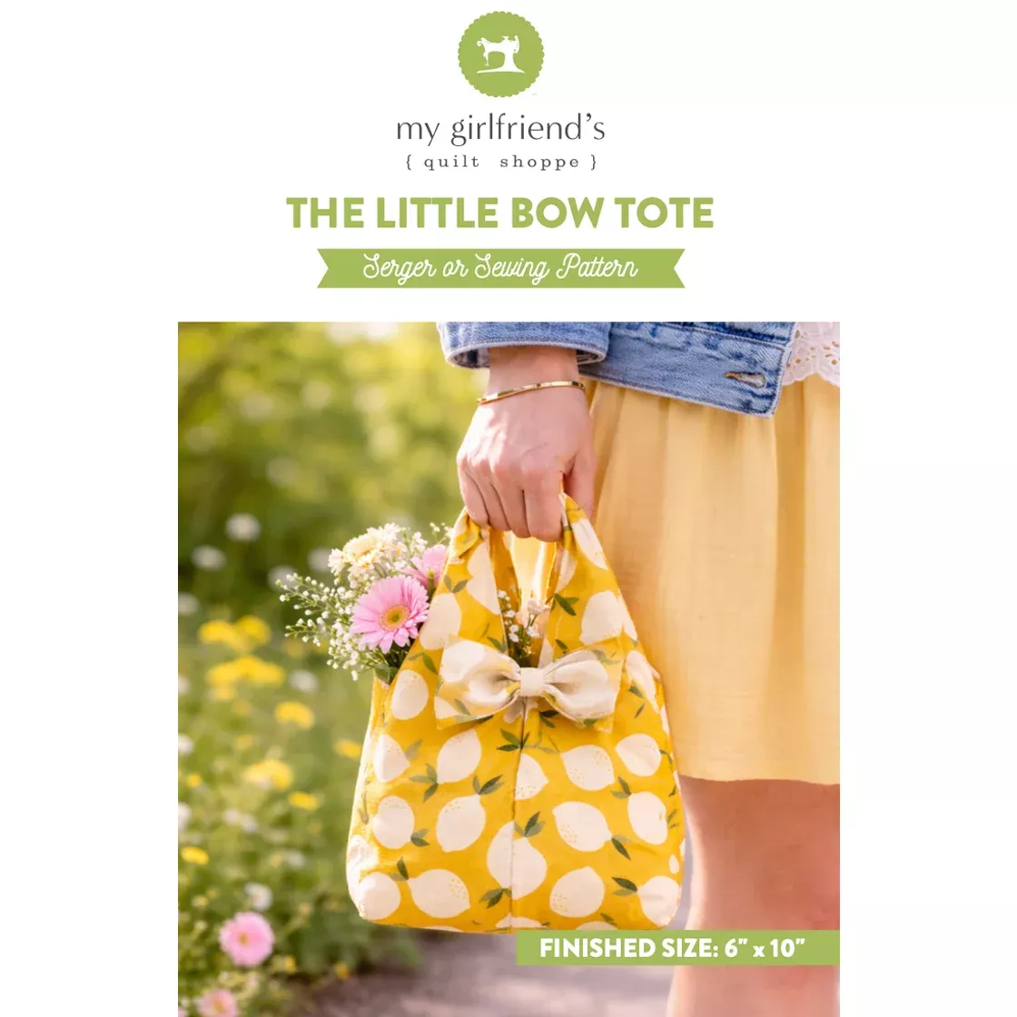 The Little Bow Tote (Downloadable Serger or Sewing Pattern)