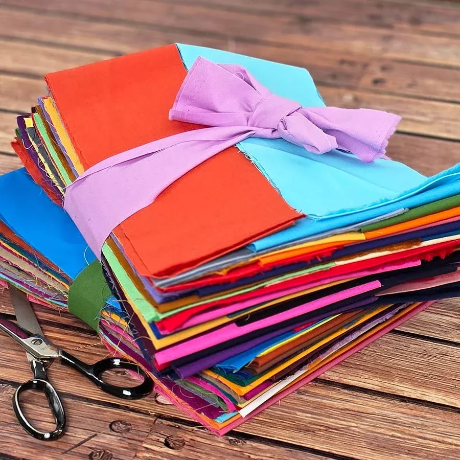 A Little Taste of the Rainbow Kona Cotton Scrap Bundle – 3 Pounds
