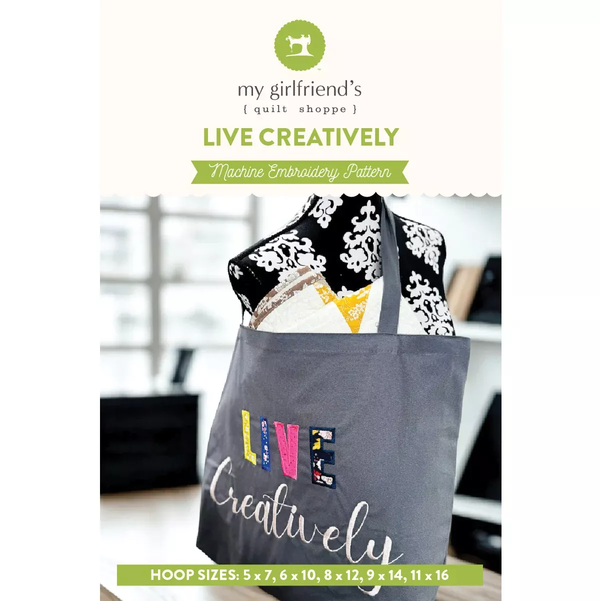 LIVE Creatively (Downloadable Machine Embroidery Design)