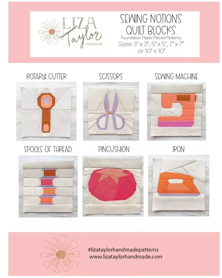 Liza Taylor Handmade Sewing Notions Block Patterns