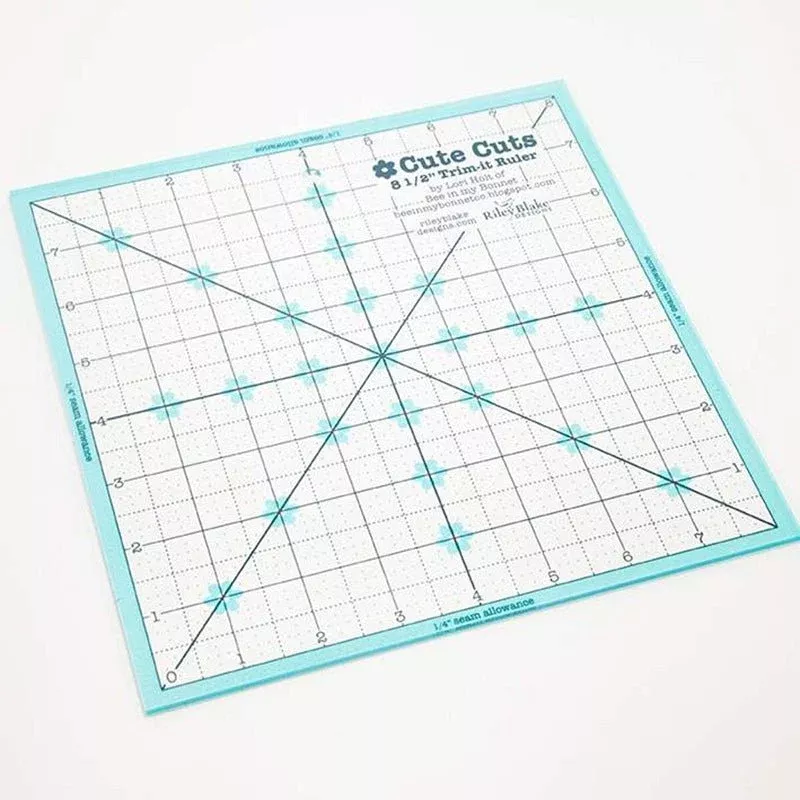 Lori Holt 8 ½" x 8 ½" Cute Cuts Trim-It Ruler by Riley Blake