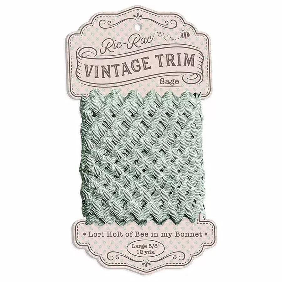 Lori Holt Vintage Trim Large Sage Wooden Spool by Riley Blake