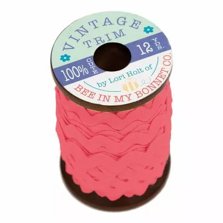 Lori Holt Vintage Trim Tea Rose 3/8in x 12yd