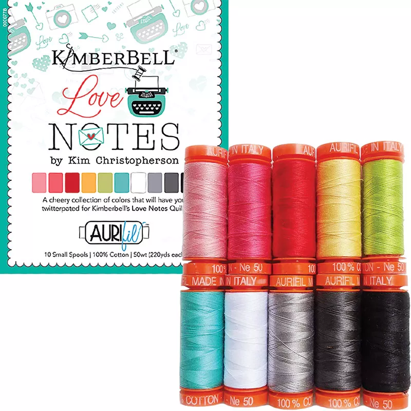 Love Notes Aurifil Thread Box By KimberBell KC50LN10 .