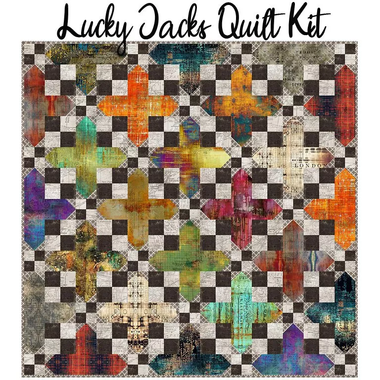 Lucky Jacks Quilt Kit with Tim Holtz Abandoned from Free Spirit