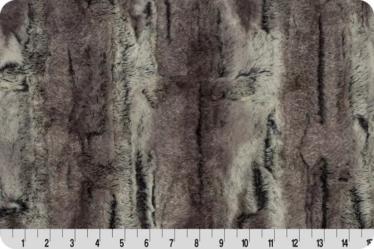 Luxe Cuddle Mountain Fox Pewter/Beige 60"