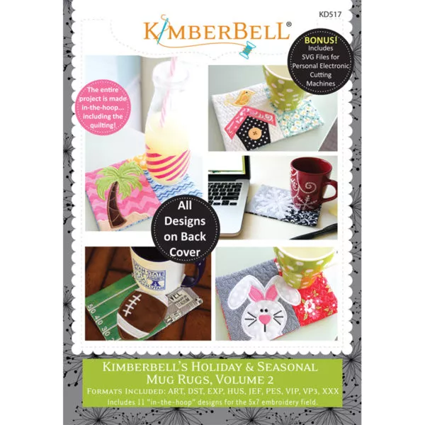 Machine Embroidery CD: Kimberbell Holiday and Seasonal Mug Rugs, Volume 2