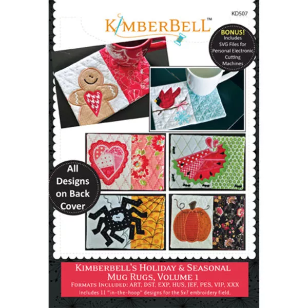 Machine Embroidery CD: Kimberbell's Holiday and Seasonal Mug Rugs, Vol.1