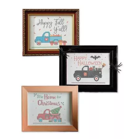 Machine Embroidery Vintage Holiday Trucks - Vol. 1