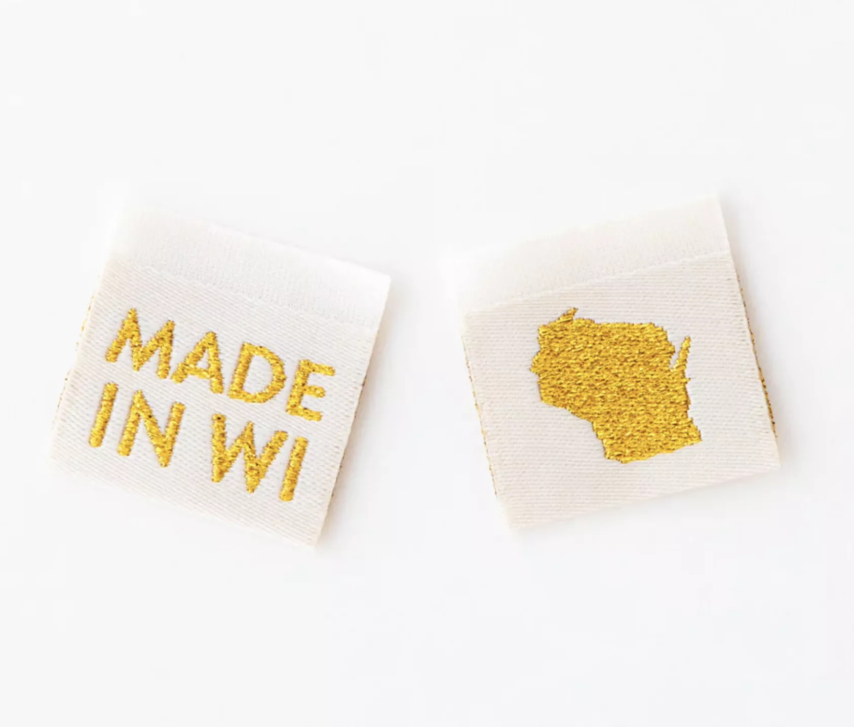 Made in My State WISCONSIN Gold Quilt Labels
