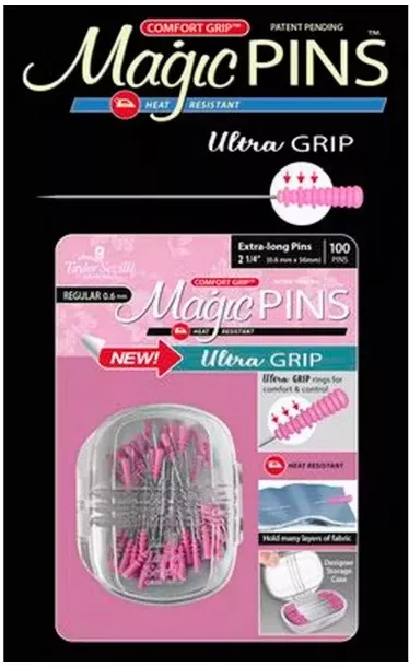 Magic Pins - Extra-Long Ultr Grip Extra Long Heat Resistant Pins 2 1/4" 0.6 (Pkg of 100)
