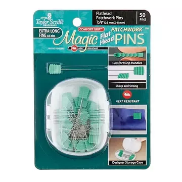 Magic Pins Flathead Patchwork Extra Long 50pc