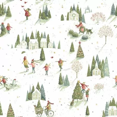 Magical Winterland in Snow Winter Scene by Riley Blake C14942R-SNOW