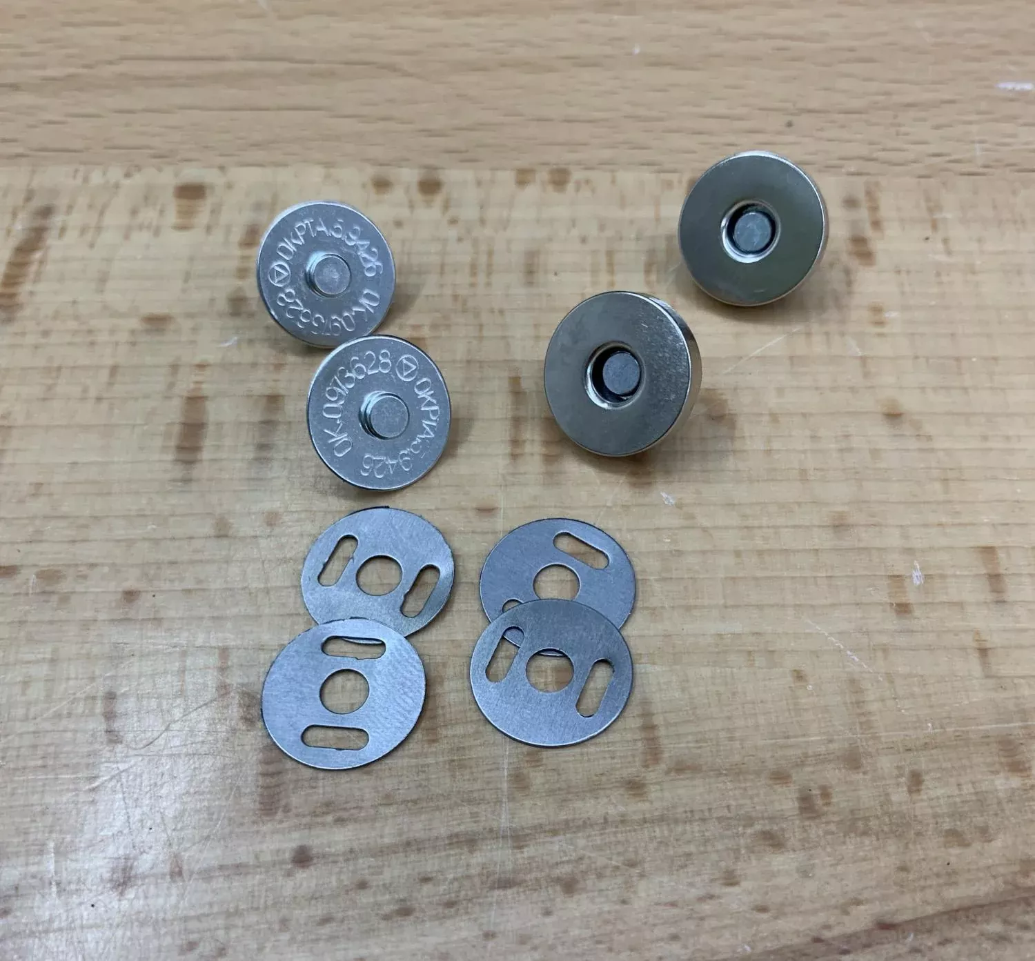 Magnetic Button Snap - Silver (14mm) 2/pack