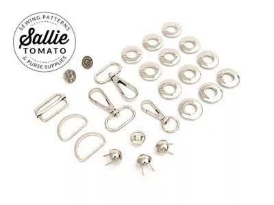 Magnolia Drawstring Bag Hardware Kit - Silver