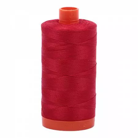 Mako Cotton Thread Solid 50wt 1422yds Red by Aurifil USA A1050-2250